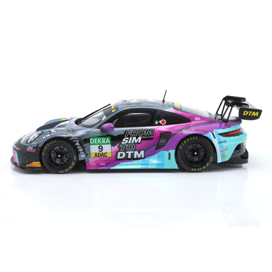 Modellauto Porsche 911 GT3 R (992) From Sim to DTM #9 DTM 2023 Toksport WRT Ixo Maßstab 1:18