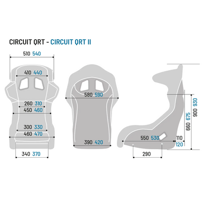 Sparco Circuit II QRT Gaming SimRacing Sitz Schalensitz