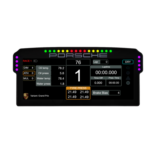 Porsche 911 GT3 Cup Dashboard Display Unit Grid Engineering