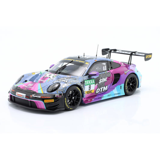 Modellauto Porsche 911 GT3 R (992) From Sim to DTM #9 DTM 2023 Toksport WRT 1:18 Minichamps