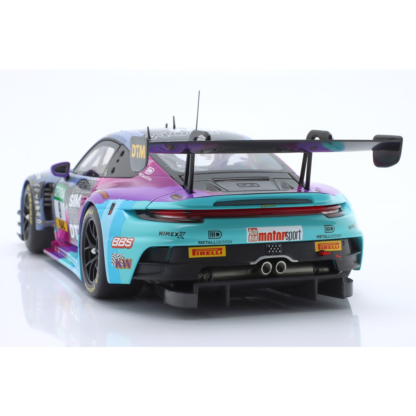 Modellauto Porsche 911 GT3 R (992) From Sim to DTM #9 DTM 2023 Toksport WRT 1:18 Minichamps