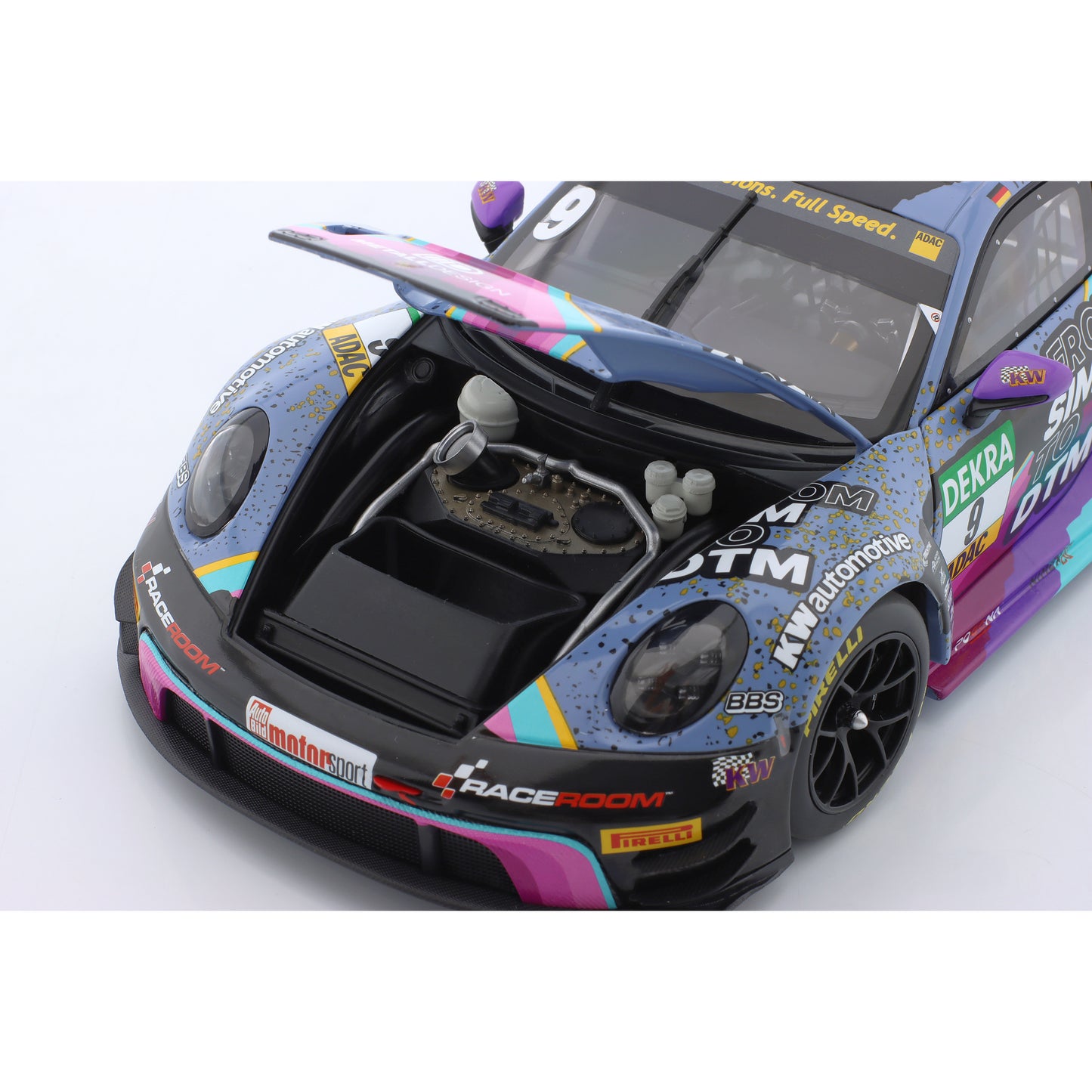 Modellauto Porsche 911 GT3 R (992) From Sim to DTM #9 DTM 2023 Toksport WRT 1:18 Minichamps