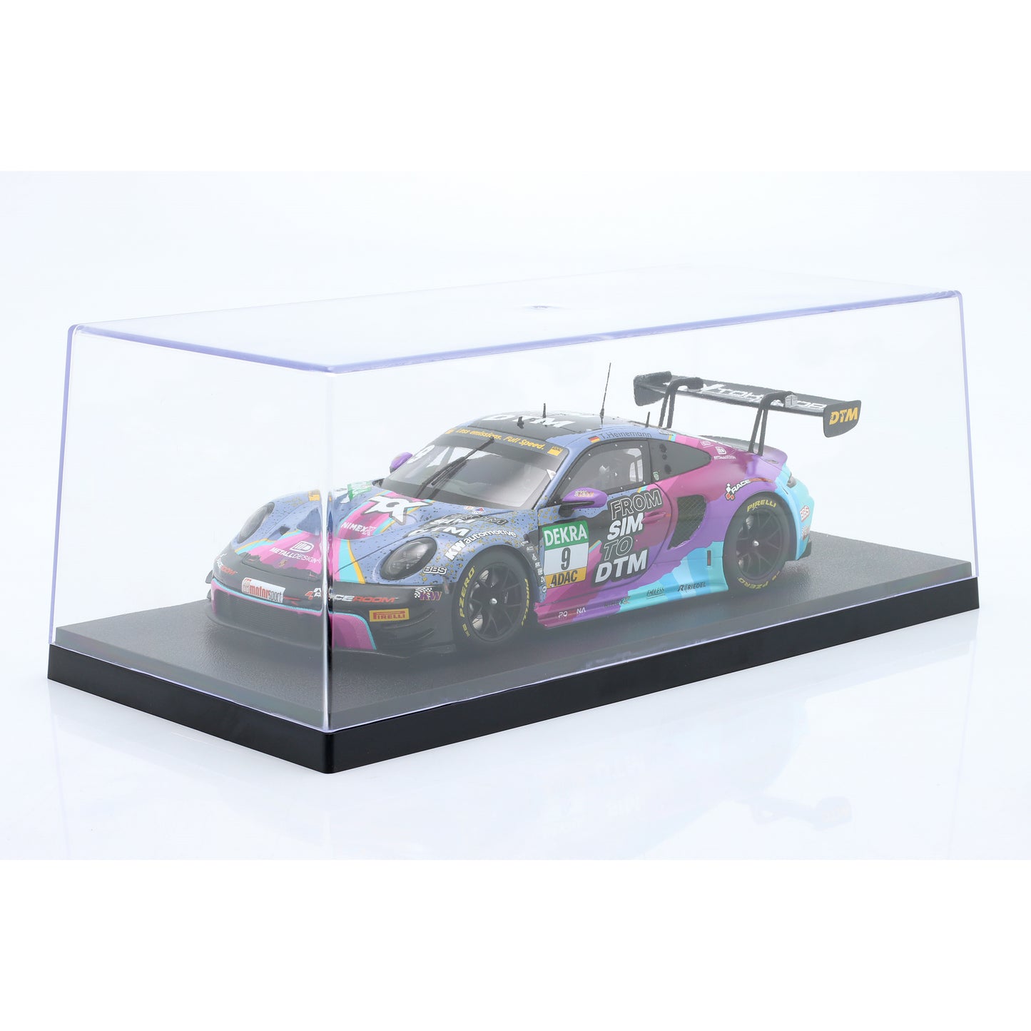 Modellauto Porsche 911 GT3 R (992) From Sim to DTM #9 DTM 2023 Toksport WRT 1:18 Minichamps