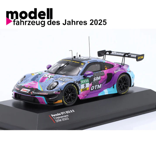 Modellauto 1:43 Porsche 911 GT3 R (992) From Sim to DTM #9 DTM 2023 Toksport WRT Ixo Maßstab 1:43 Modellauto des Jahres 2025