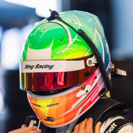 Mini Helm Carbon Sophia Menzenbach Nürburgring Langstrecken-Serie 2024 Maßstab 1:2