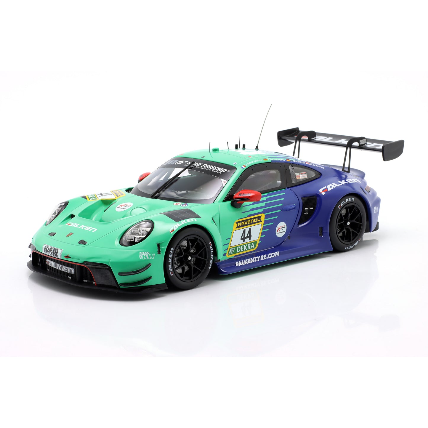 Modellauto Porsche 911 GT3 R (992) Falken #44 24h Nürburgring 2025 Ixo Maßstab 1:18