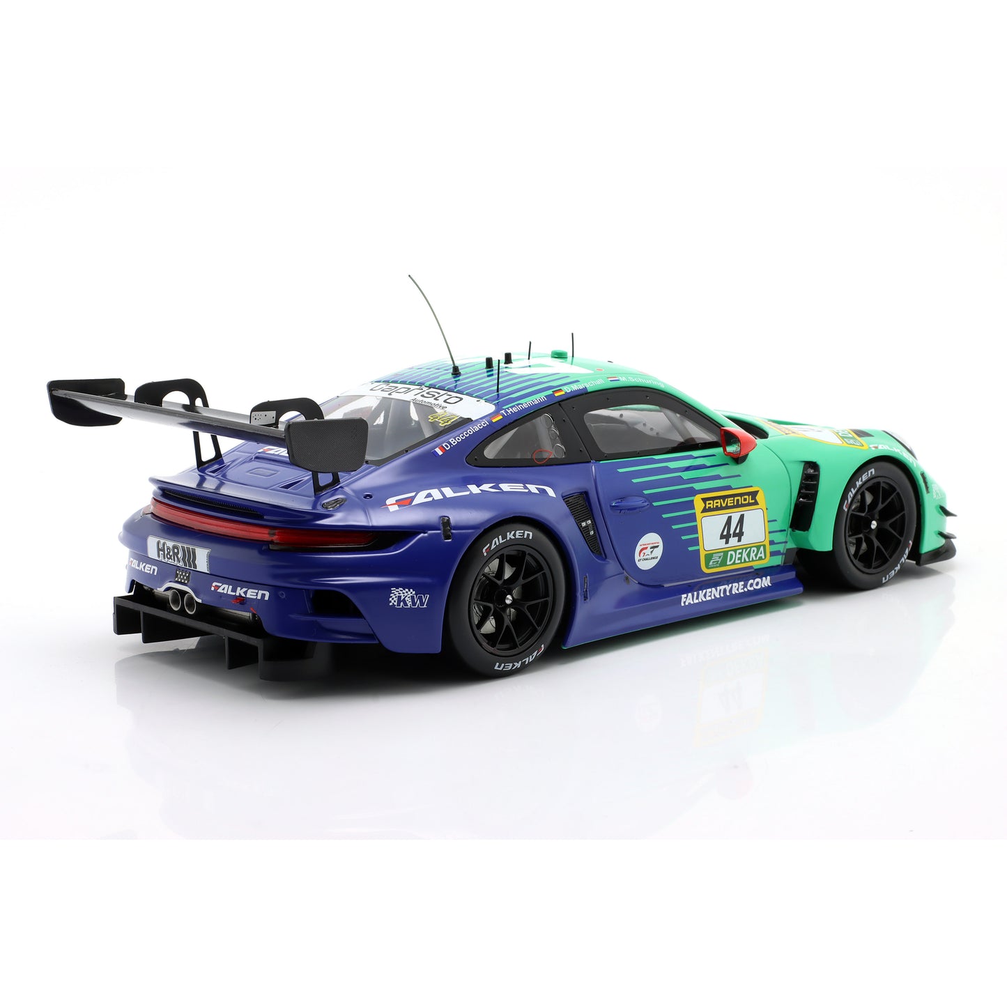 Modellauto Porsche 911 GT3 R (992) Falken #44 24h Nürburgring 2025 Ixo Maßstab 1:18