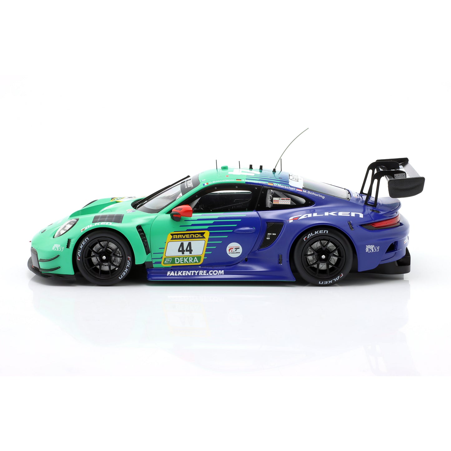 Modellauto Porsche 911 GT3 R (992) Falken #44 24h Nürburgring 2025 Ixo Maßstab 1:18
