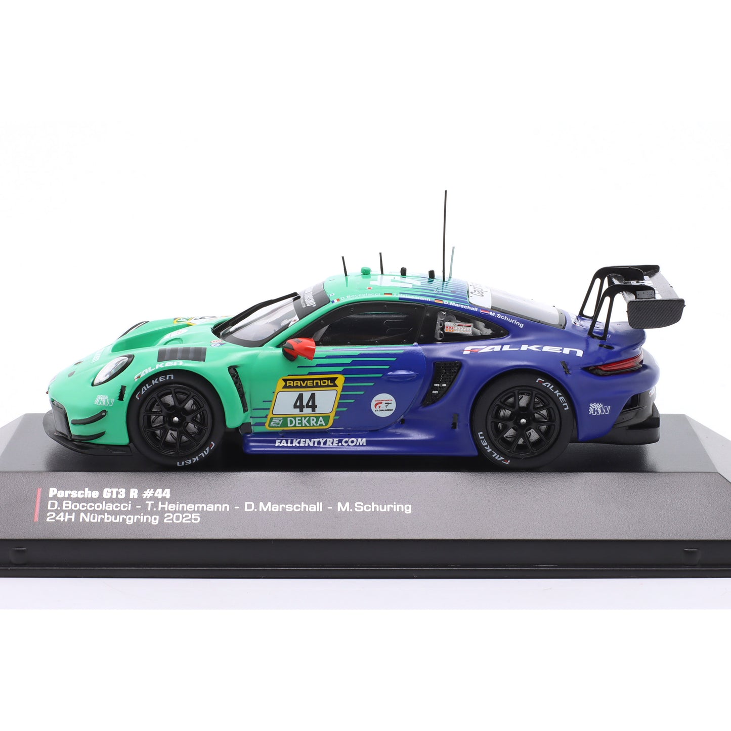 Modellauto Porsche 911 GT3 R (992) Falken #44 24h Nürburgring 2025 Ixo Maßstab 1:43