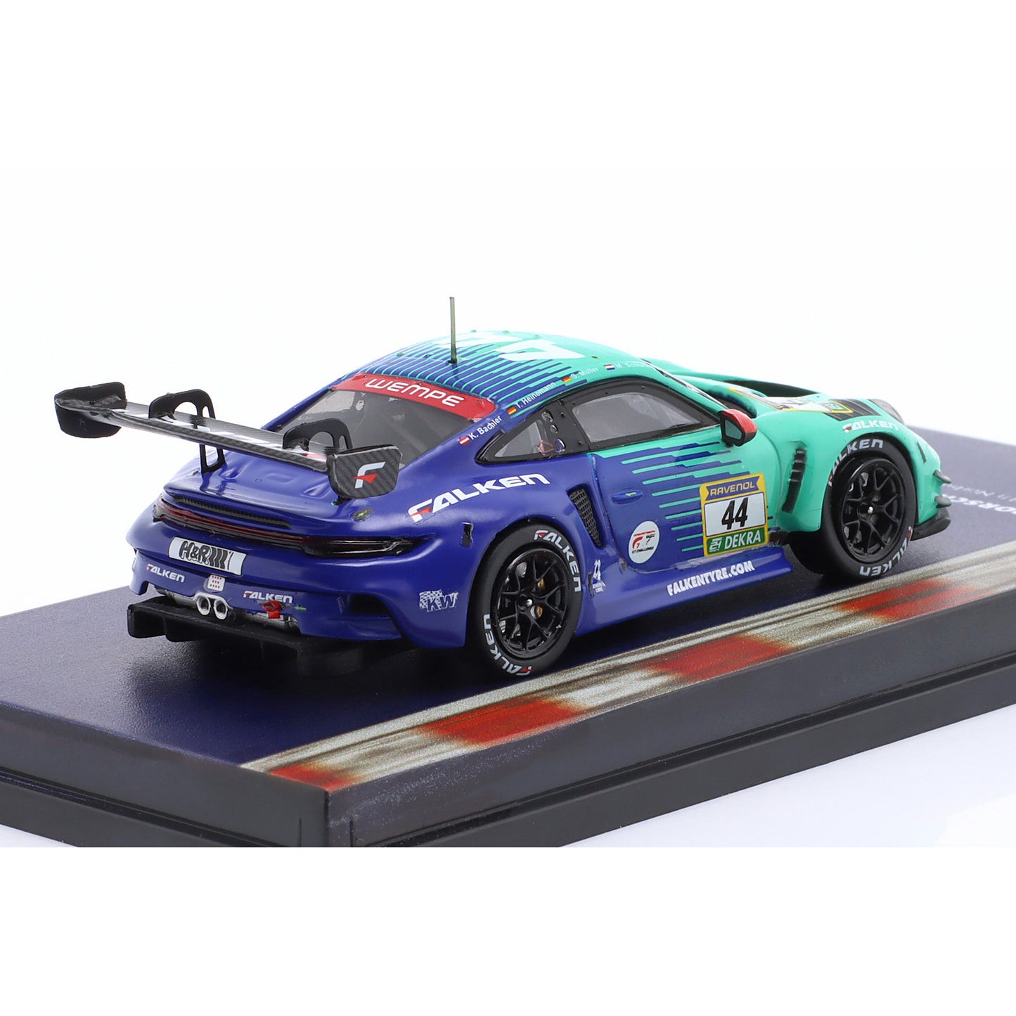 Modellauto Porsche 911 GT3 R (992) Falken #44 24h Nürburgring 2026 Ixo Maßstab 1:64