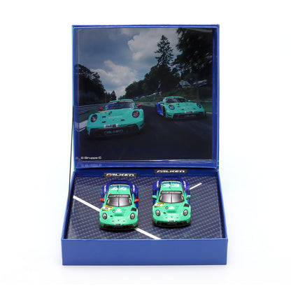 2-Car Set Modellauto Porsche 911 GT3 R (992) Falken #33 & #44 24h Nürburgring 2025 Ixo Maßstab 1:43